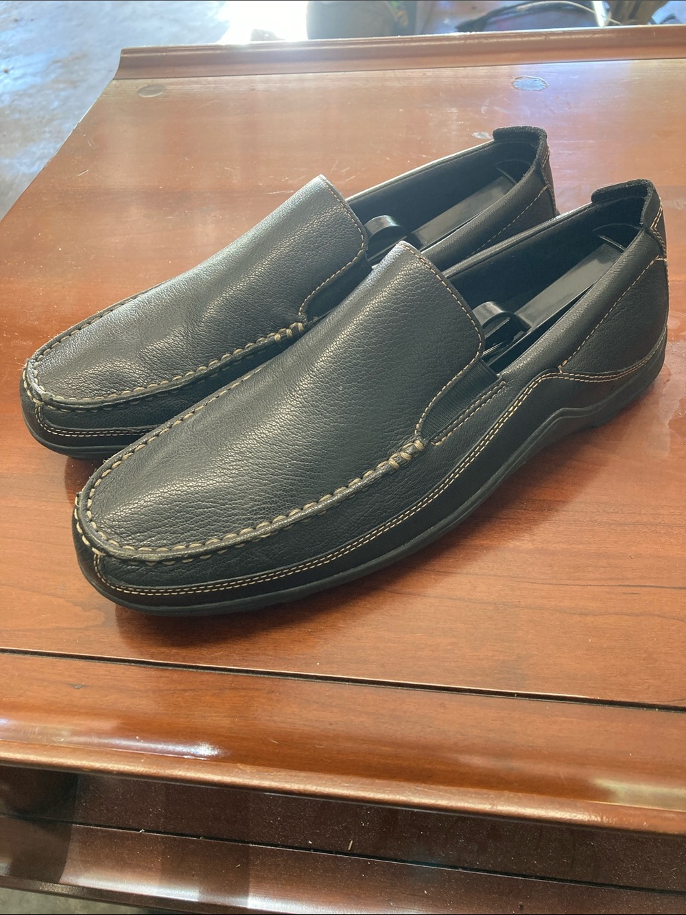 Cole Haan Men Leather Slip On Loafers Casual Comfort Driving Shoes Black Sz 9.5